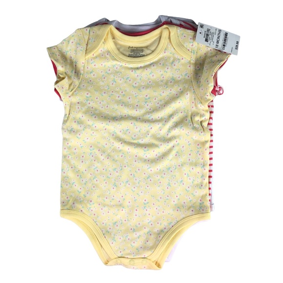 FIRST IMPRESSIONS Baby Girls Daisies Cotton Bodysuit Set - Picture 3 of 7
